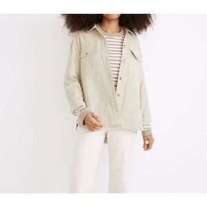 Madewell Branner Waffleback Shirt Jacket XL Faded Seagrass $88 • New